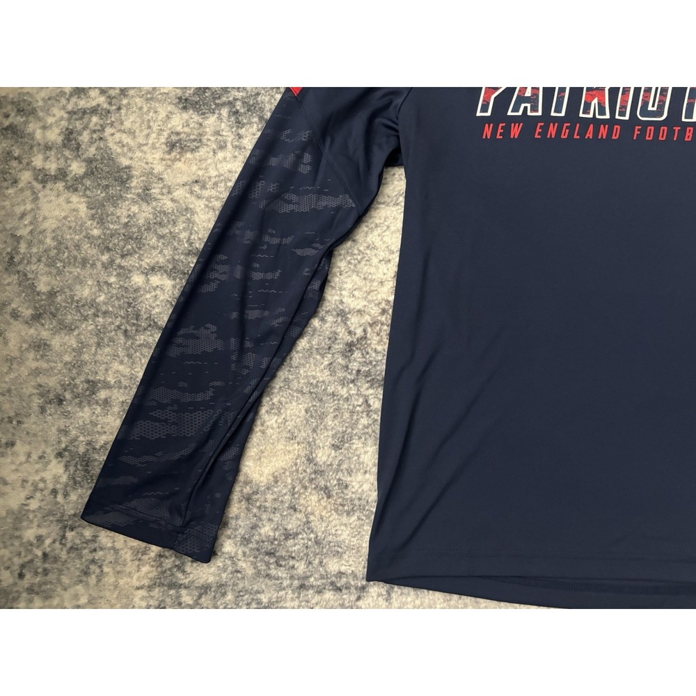 New England Patriots Fanatics Shirt Blue Camo Long Sleeve Stealth Defender L NWT - Picture 3 of 12